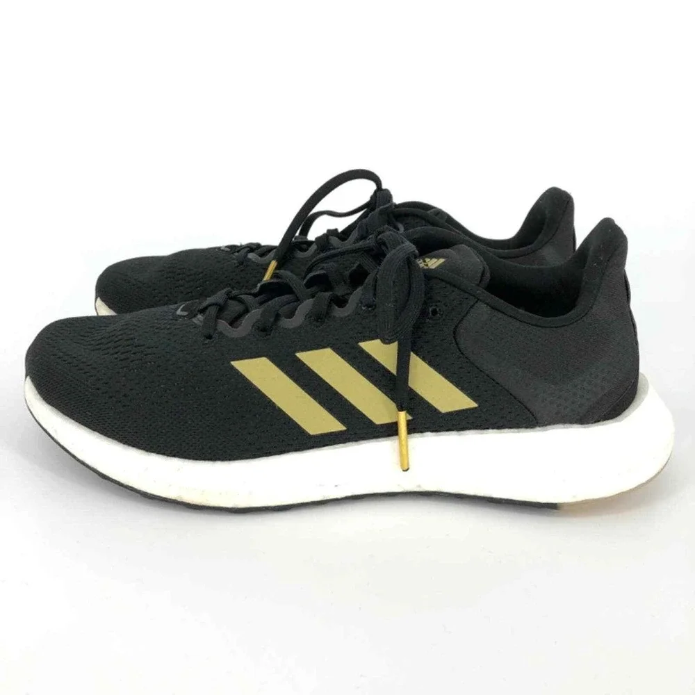Adidas Pureboost 21 Sneakers Black Gold White Men's‎ Size 8.5